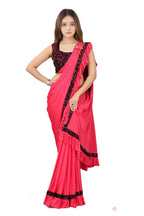 Dhyey Fashion Baby Girls Lycra Blend Saree With Unstitched Blouse  Elegant & Comfortable Saree For Baby Girls,Soft And Stretchy 