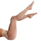 Frola Oil Shiny Stockings Pantyhose 360Seamless Crotch High Waist Smooth Tights for Women(Large,1Pair Natural)