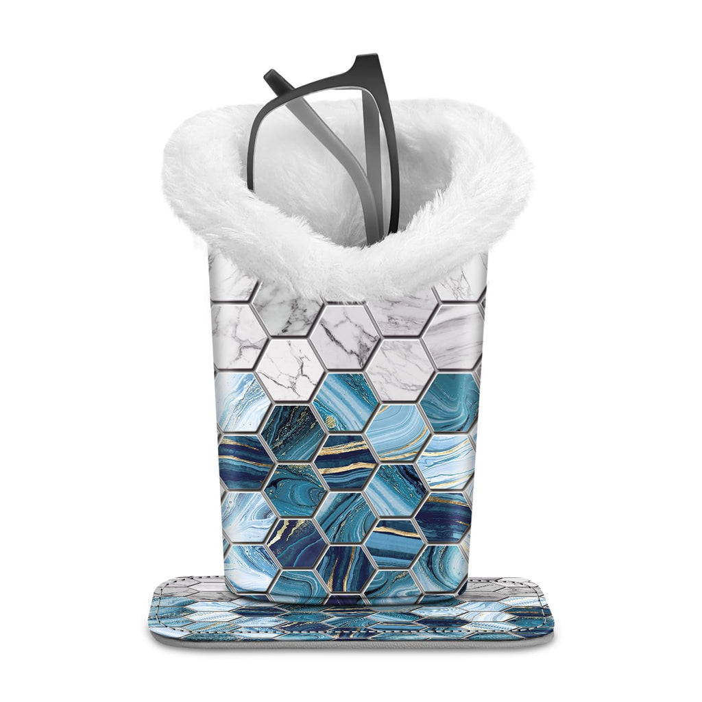 Fintie Plush Lined Eyeglasses Holder, Glasses Stand Case, Anti-scratch Glasses Storage Organizer for Desk, Nightstand, Office, A