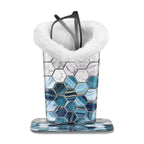 Fintie Plush Lined Eyeglasses Holder, Glasses Stand Case, Anti-scratch Glasses Storage Organizer for Desk, Nightstand, Office, A