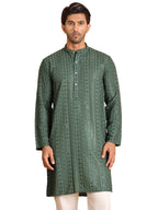 Jompers Mens Embroidered Straight Kurta