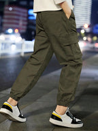 TAGAS Cargo for Boy| Boys Joggers| Cotton Pant |Boys cargotrouser| Grey
