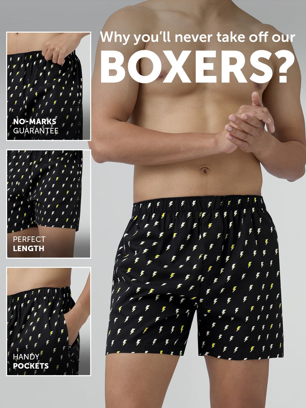 XYXX Mens Super Combed Cotton Remix Printed Boxers [Pack of 2] No-Marks Waistband, Comfort Stretch | Innerwear for Men in Colou