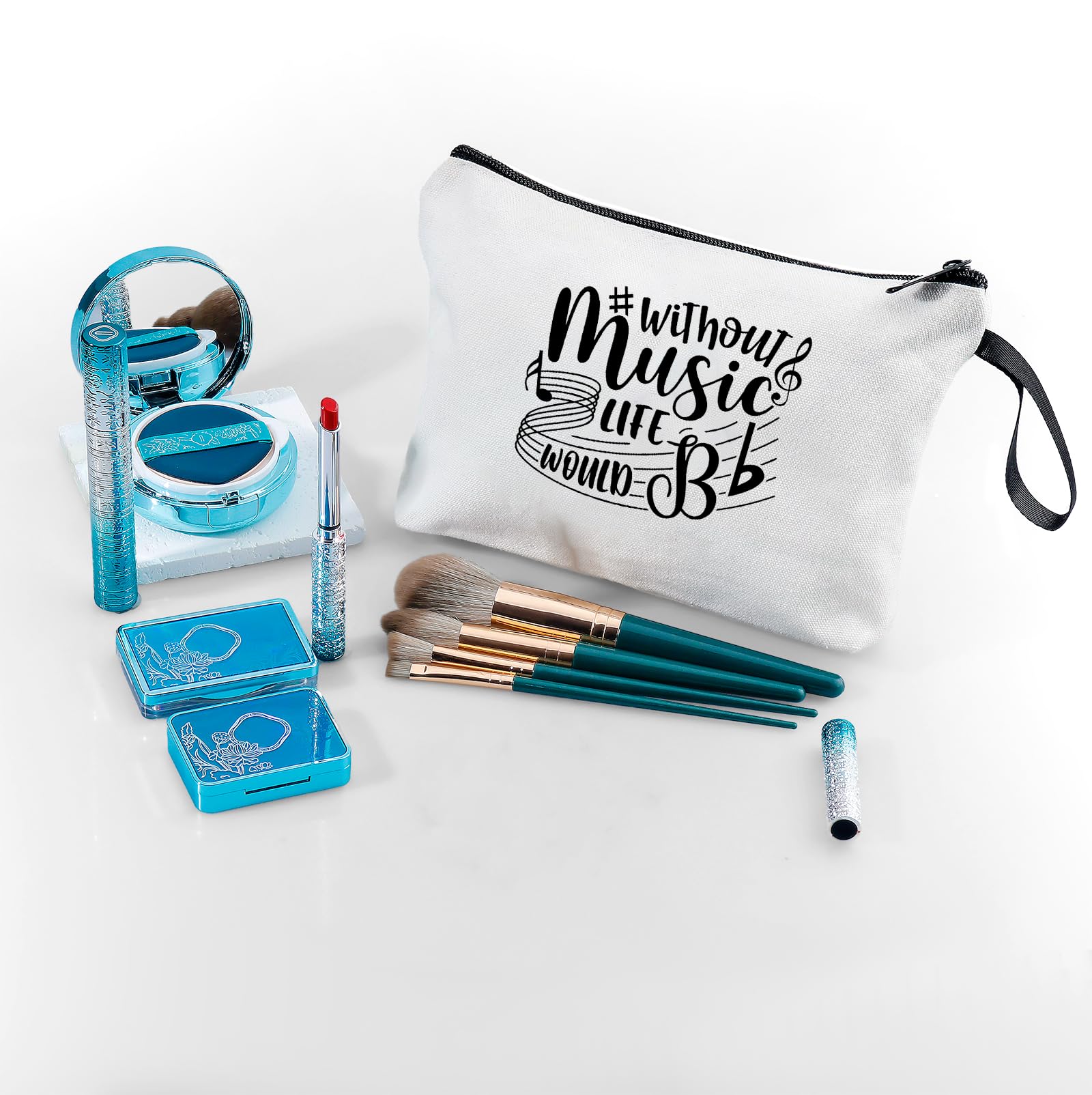 SEAMOON Music Gifts, Gifts for Music Lovers, Cool Gifts for Music Lovers, Small Makeup Bag, Music Stuff for Women, Friends, Sist