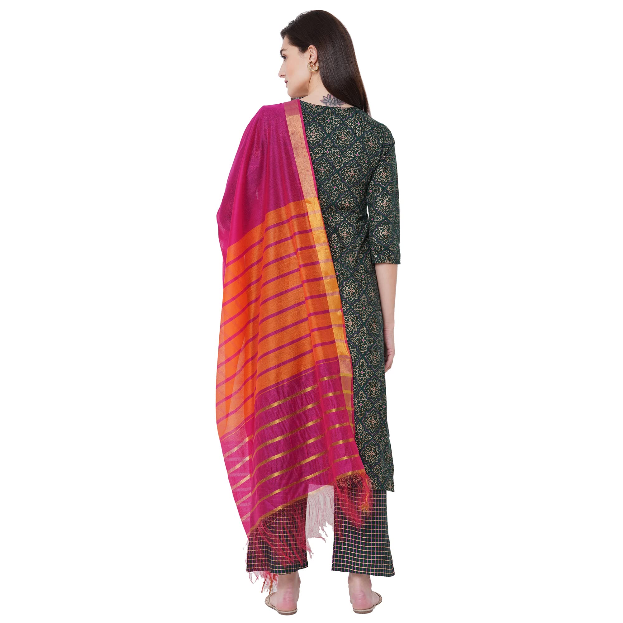 Anni Designer Women'S Cotton Straight?Kurta With Palazzo (Kur118)