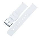 BARTON WATCH BANDS 22mm White Soft Silicone Quick Release Straps