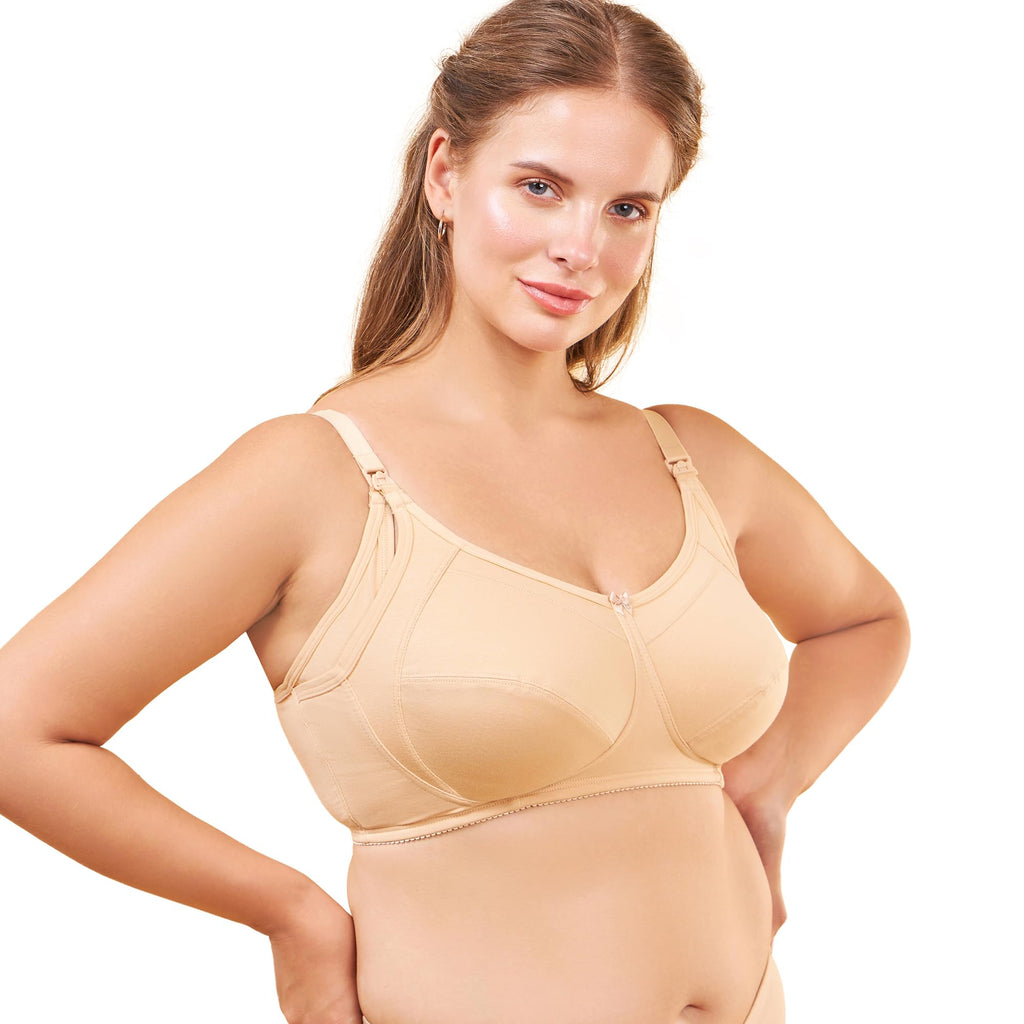 Enamor MT02 Sectioned Lift & Support Nursing Bra - Non-Padded, Wirefree & High Coverage