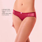 Enamor Womens Nylon Modern Solid Bikini Style Underwear (Pack of 1) (P191_Coral Wave