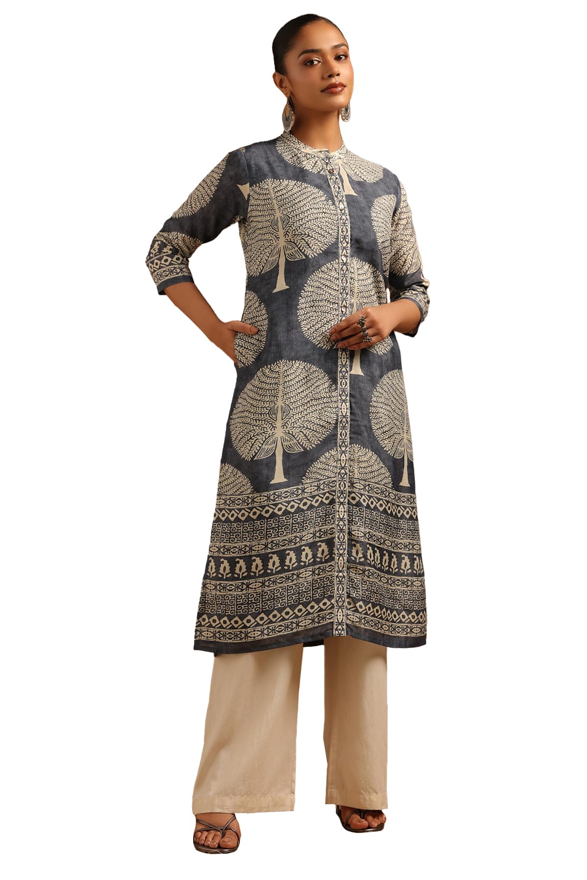 Soch Women Russian Silk Botanical Kurta