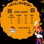 Auggle 3PC Toddler Baby Girl Outfits Halloween Costume Stripe Skirt Kid Pirate Short Sleeve with Hat (Red, 12-18 months)