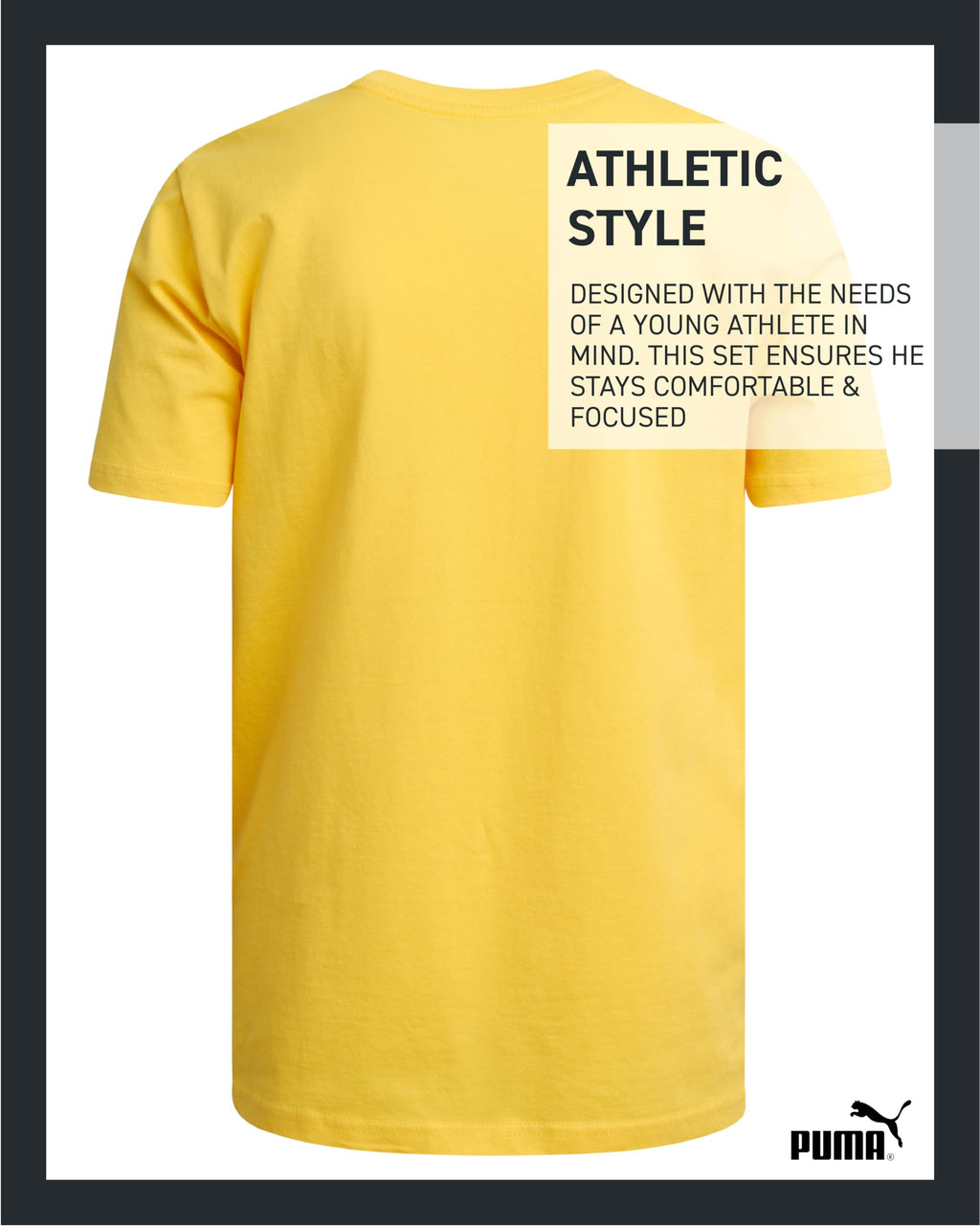 PUMA Boys' T-Shirt - Cat Logo T-Shirt for Boys - Athletic Crewneck Short Sleeve Tee (S-XL), Size Medium, Sunny Yellow