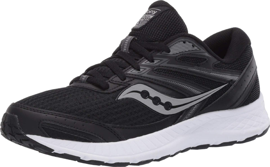 Saucony Men's Cohesion 13 Walking Shoe, Black | White, 10 W US