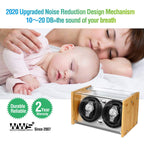 Watch Winder for 2 Automatic Watches - Bamboo Watches Winder Box with Quiet Motor 4 Rotation Mode Setting by Watch Winder Smith