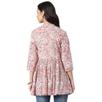 Stylum Women'S Floral Printed Cotton Top (Pink)