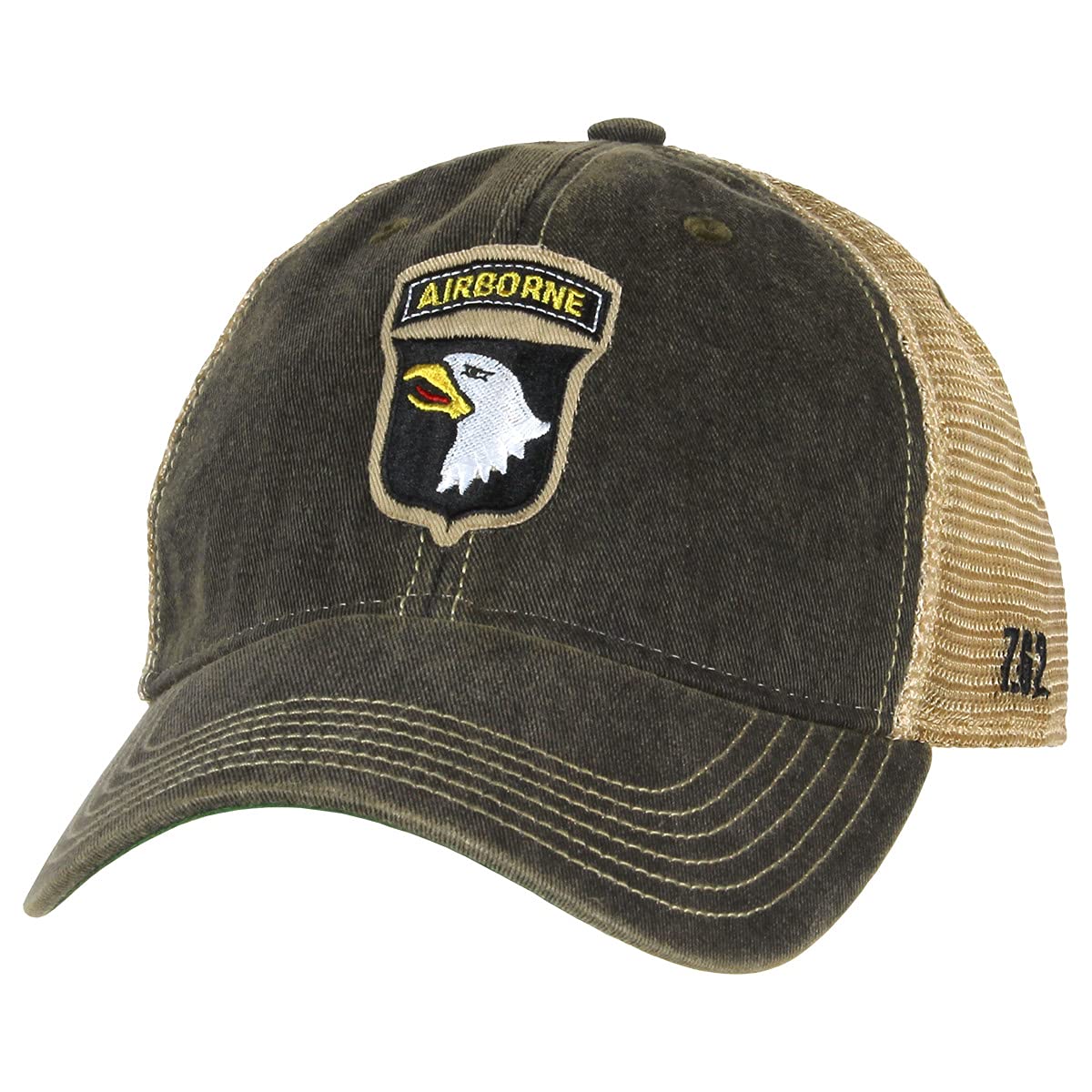 762 Design US Army Vintage Trucker Hat (762 Design US Army 101st Airborne Vintage Trucker Hat Black)
