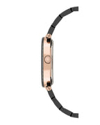 Anne Klein Women's AK/1018RGBK Diamond Dial Rose Gold-Tone Black Ceramic Bracelet Watch