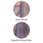 Vimla WomenS Multicolor Crepe Silk Uniform Saree With Blouse  Elegant Design For Various Professional Settings