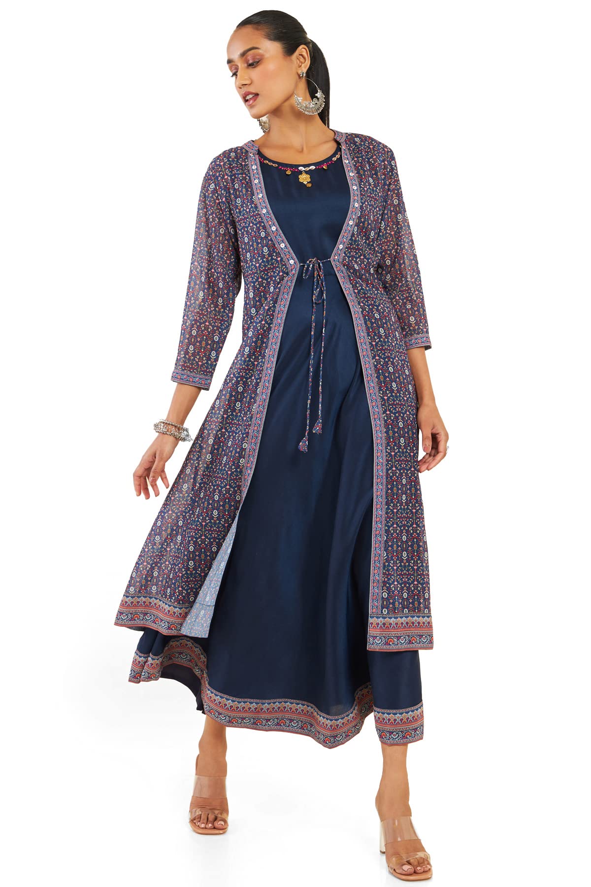 Soch Women Georgette Printed Dress Kurta
