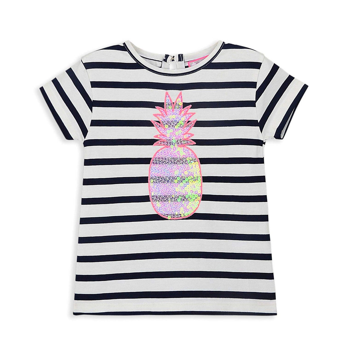 Cherry Crumble California Girls Solid Regular TShirt (CTWSTOP1149_White Navy 1824 Months) 18-24
