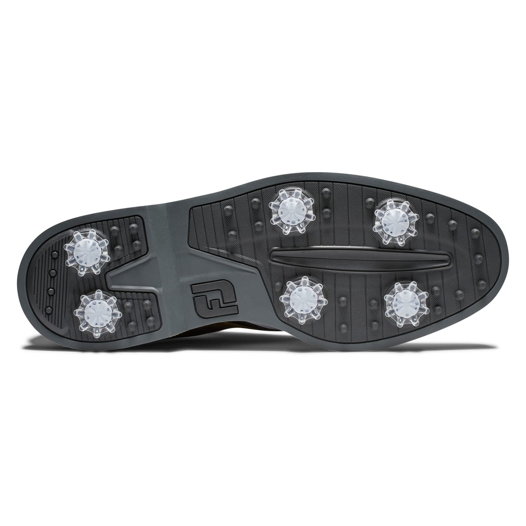 FootJoy Men's FJ Originals Golf Shoe, White/Brown, 10