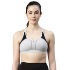 Enamor SB08 Racer Back Medium Impact Cotton Bra - Padded, Wirefree & High Coverage