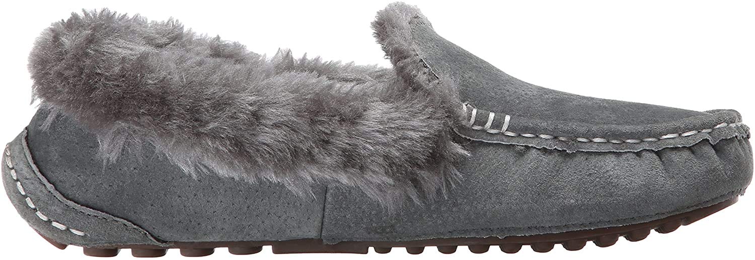 Lamo Women's Ausie Moc Slip-On Loafer, Charcoal, 8 M US