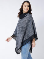 Pivl Wool Blend Striped Poncho for Women