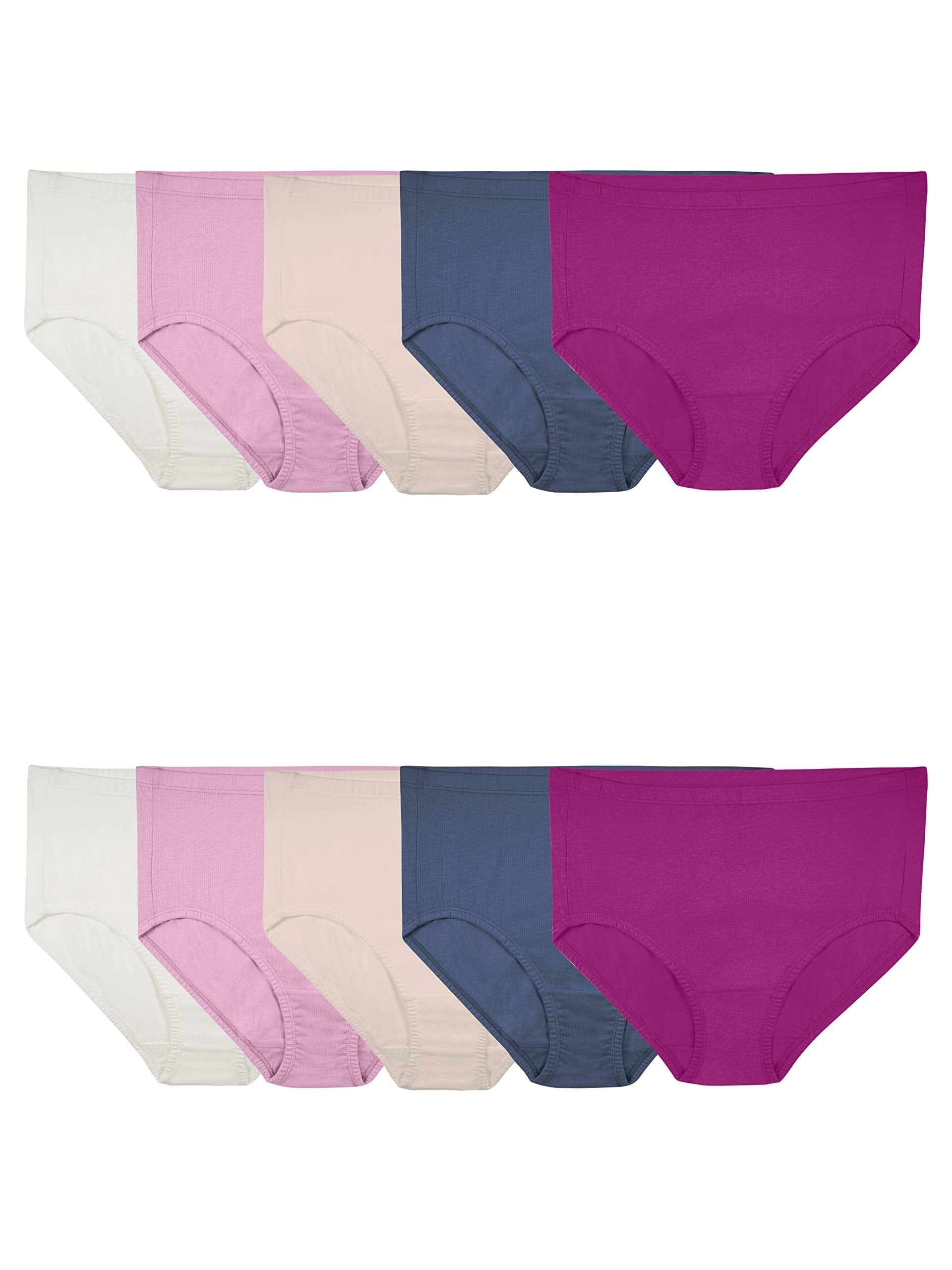Fruit Of The Loom Womens Breathable Underwear, Moisture Wicking Keeps You Cool & Comfortable, Available In Plus Size Briefs, Cot
