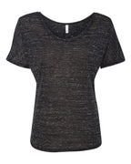 Ladies Slouchy T-Shirt - WHITE MARBLE - S(D0102H7W5K2)