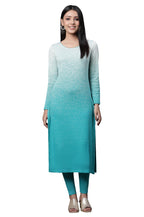 Aurelia Green Ombre Winter Kurta And Tights Set (Size: 2Xl)-23Noas14704-704410