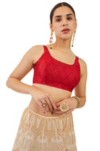 Soch Women Art Silk Sleeveless Regular Fit Blouse
