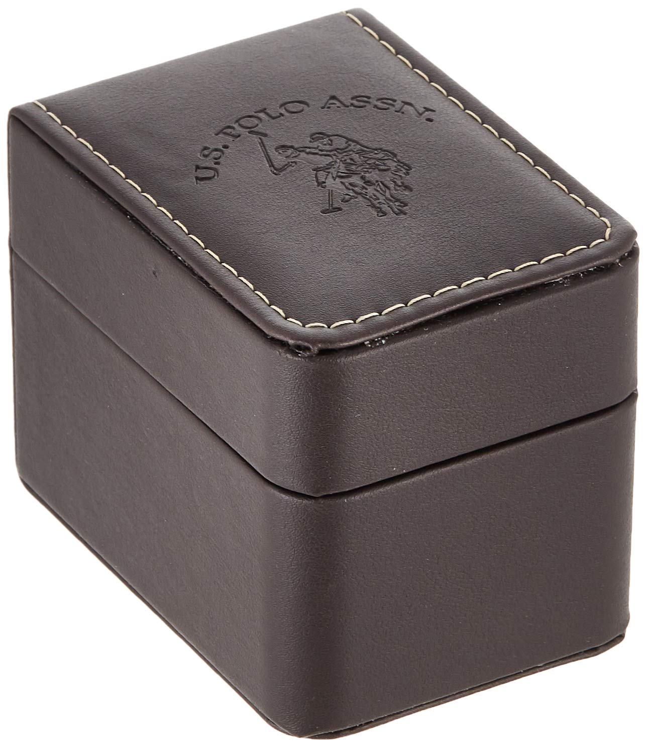 U.S. Polo Assn. Men's Analog Stainless Steel Watch with Black Dial and Rotating Bezel - Sleek Design, Adjustable Band, and Water