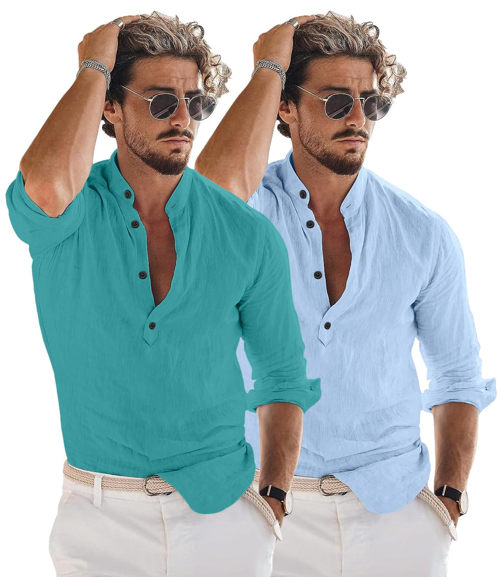 Zartha MenS Regular Fit Solid Pattern Cotton Blend Kurta With Spread Collar Long Sleeve And Standard Length | Shirt For Man