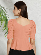 Tee Projekt Solid Stylish Casual Slim Fit Top & Tunic for Women & Girls|| Trendy Western Tops for Women