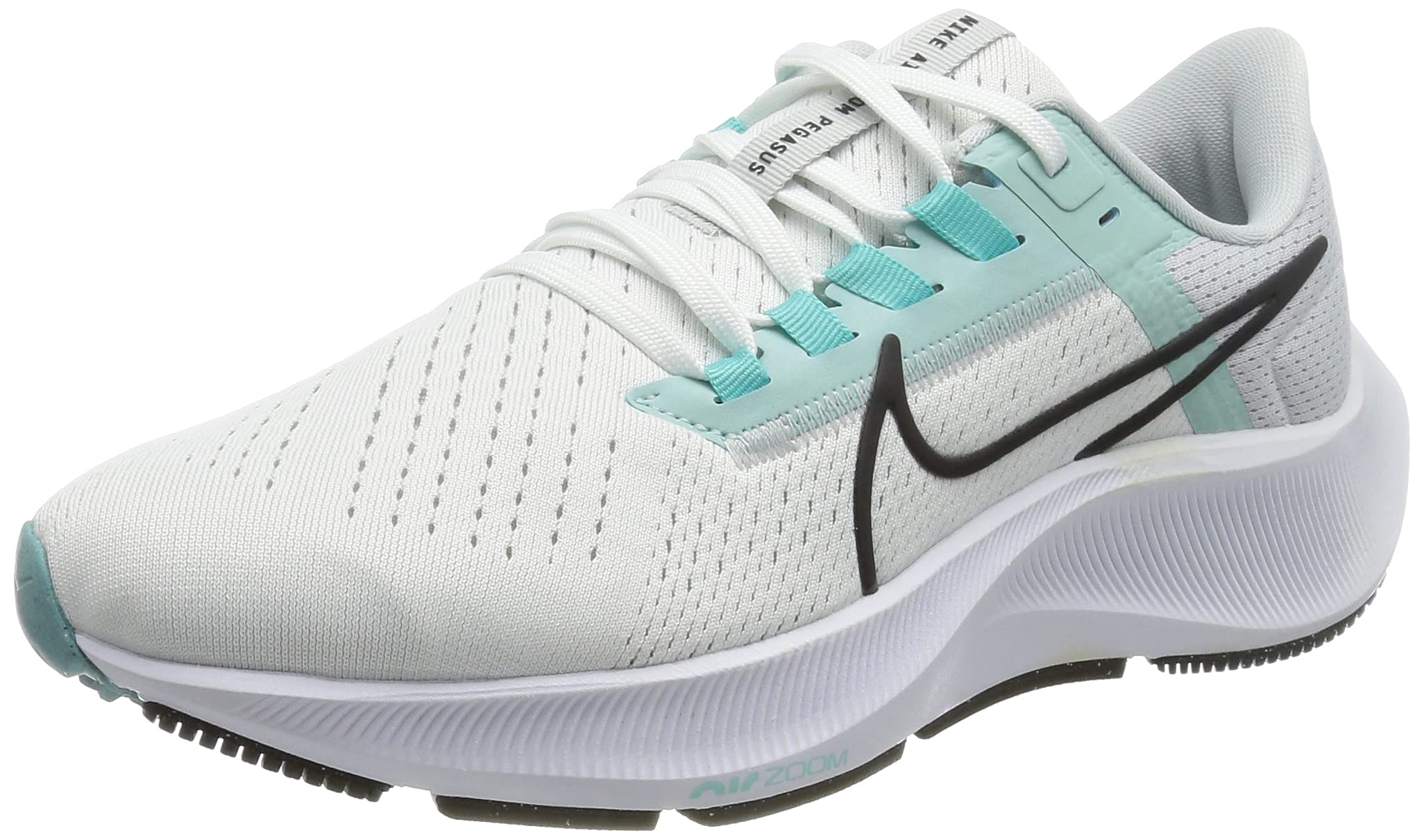 Nike Women Running Shoe, White Oil Grey Pure Platinum Aurora Green Lt Dew, 7.5 US
