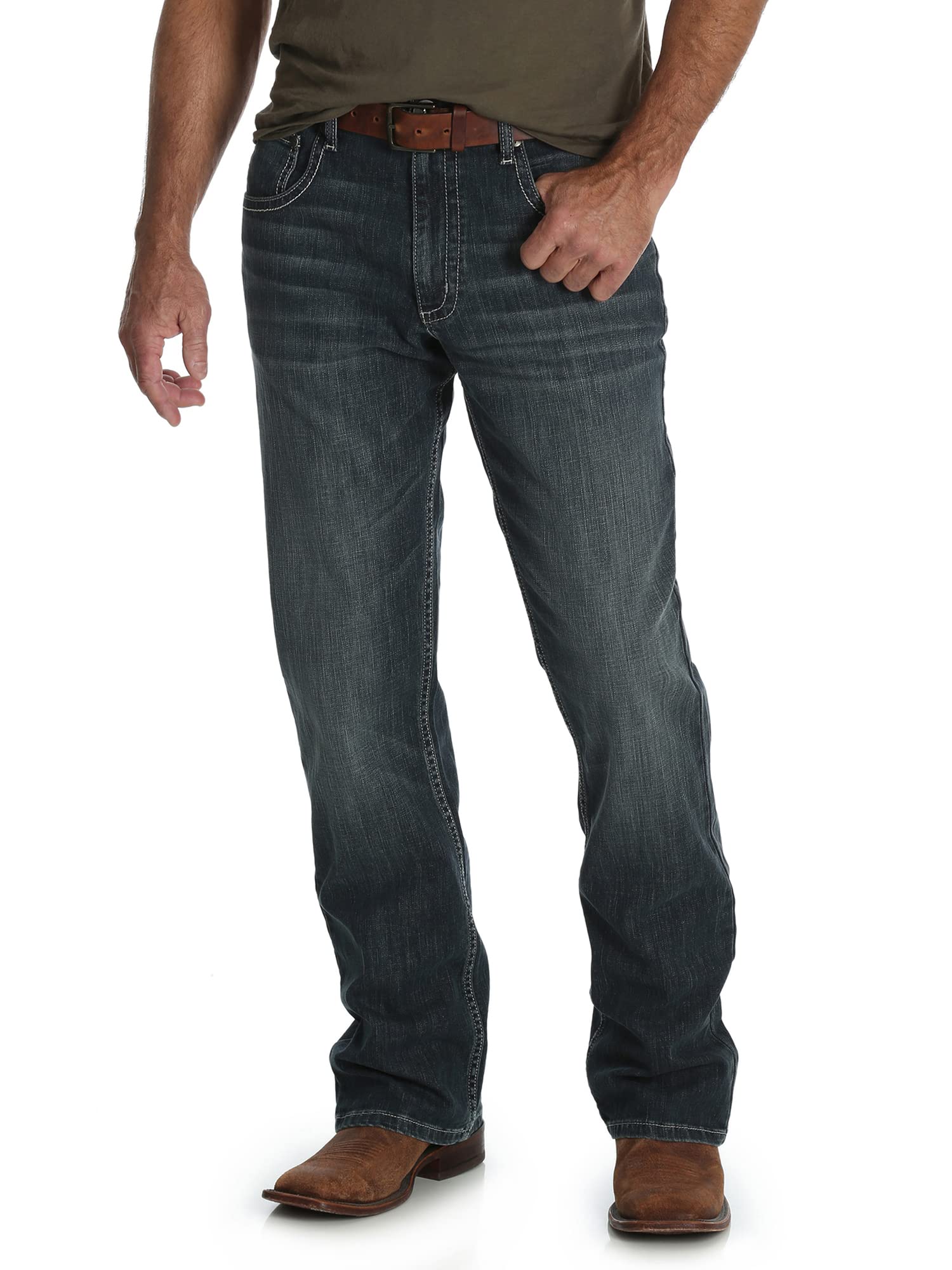 Wrangler mens 20x No. 42 Vintage Boot Cut Jeans, Glasgow, 32W x 34L US