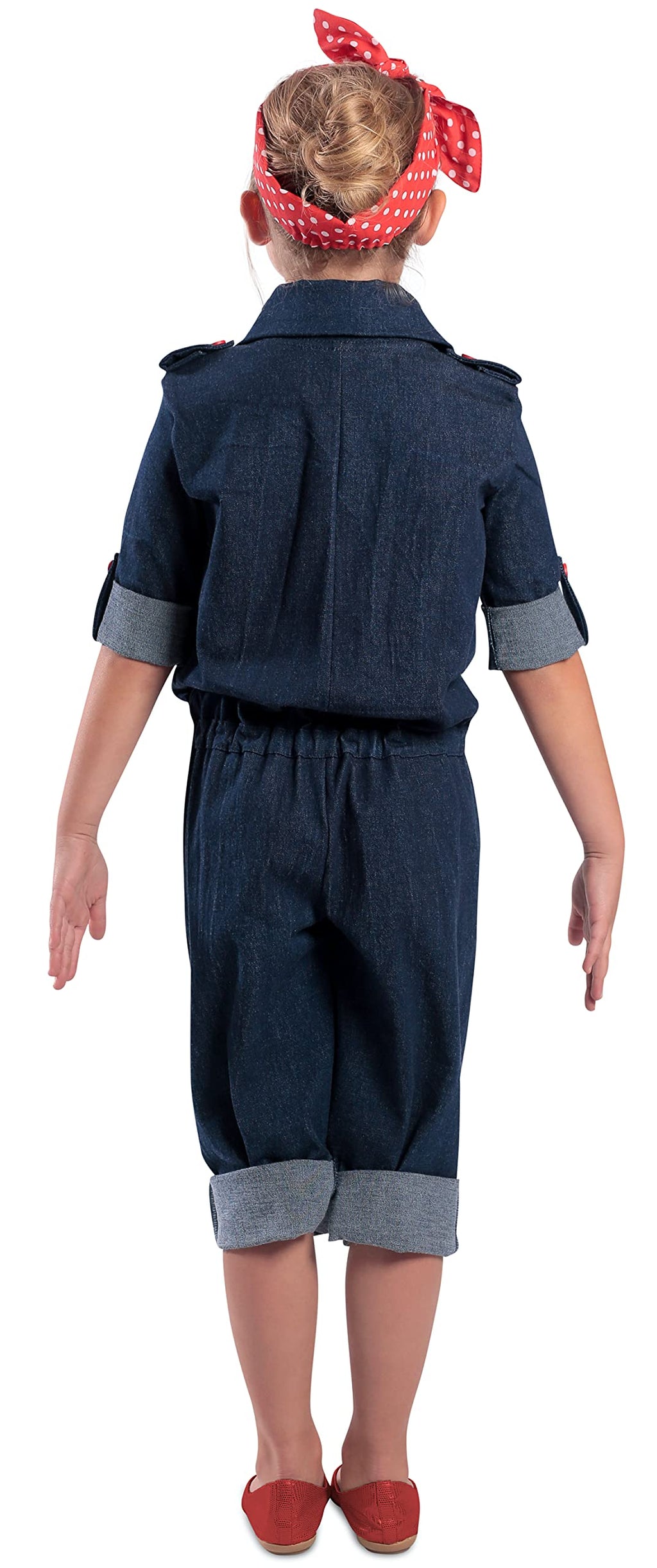 Rubies  410322 Girls Rosie the Riveter Child Costume - Extra Large