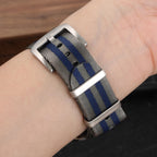 watchdives Nylon Watch Band 20mm 22mm Multicolor Replacement Watch Straps for Men Women (A12 Gray Blue, 20mm)