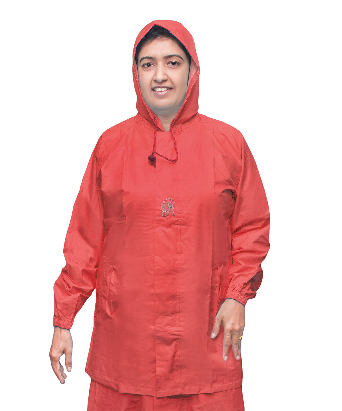 Goodluck Womens Rain Jacket (2XL, Red) 2