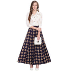 Stylum Womens Printed Rayon Blend Shirt Skirt Set
