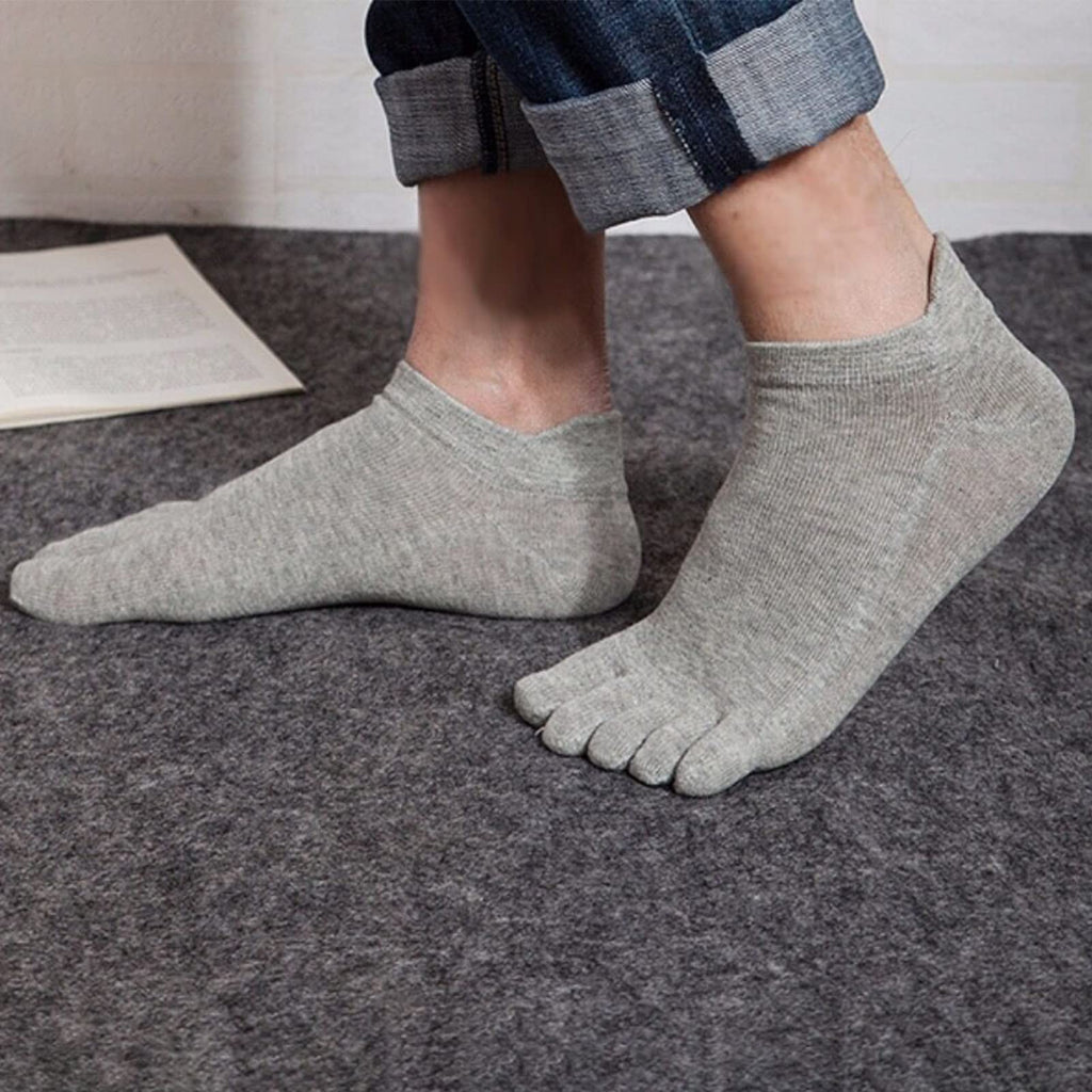 Meaiguo Toe Socks No Show Running Five Finger Socks for Men Women 4 Pairs