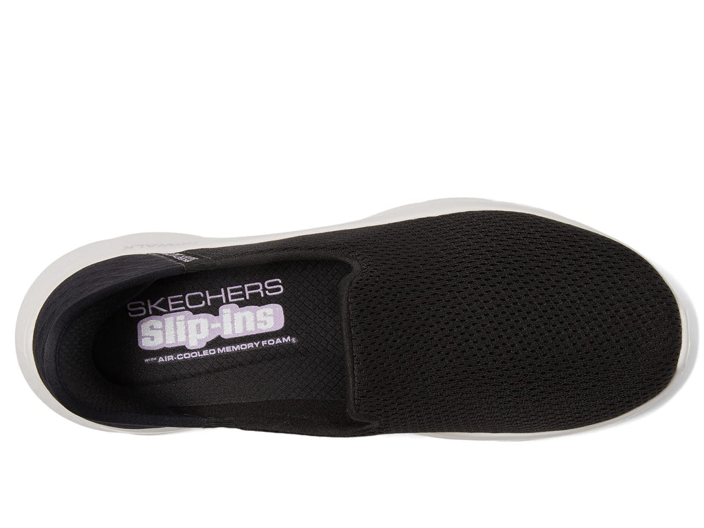 Skechers Women's Hands Free Slip-Ins Go Walk Flex-Relish Sneaker, Black/White, 9 Wide