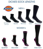 Dickies Men's Dri-Tech Moisture Control Quarter Socks, Available in M-XXL (6, 12, 18, Grey (6 Pairs), Large