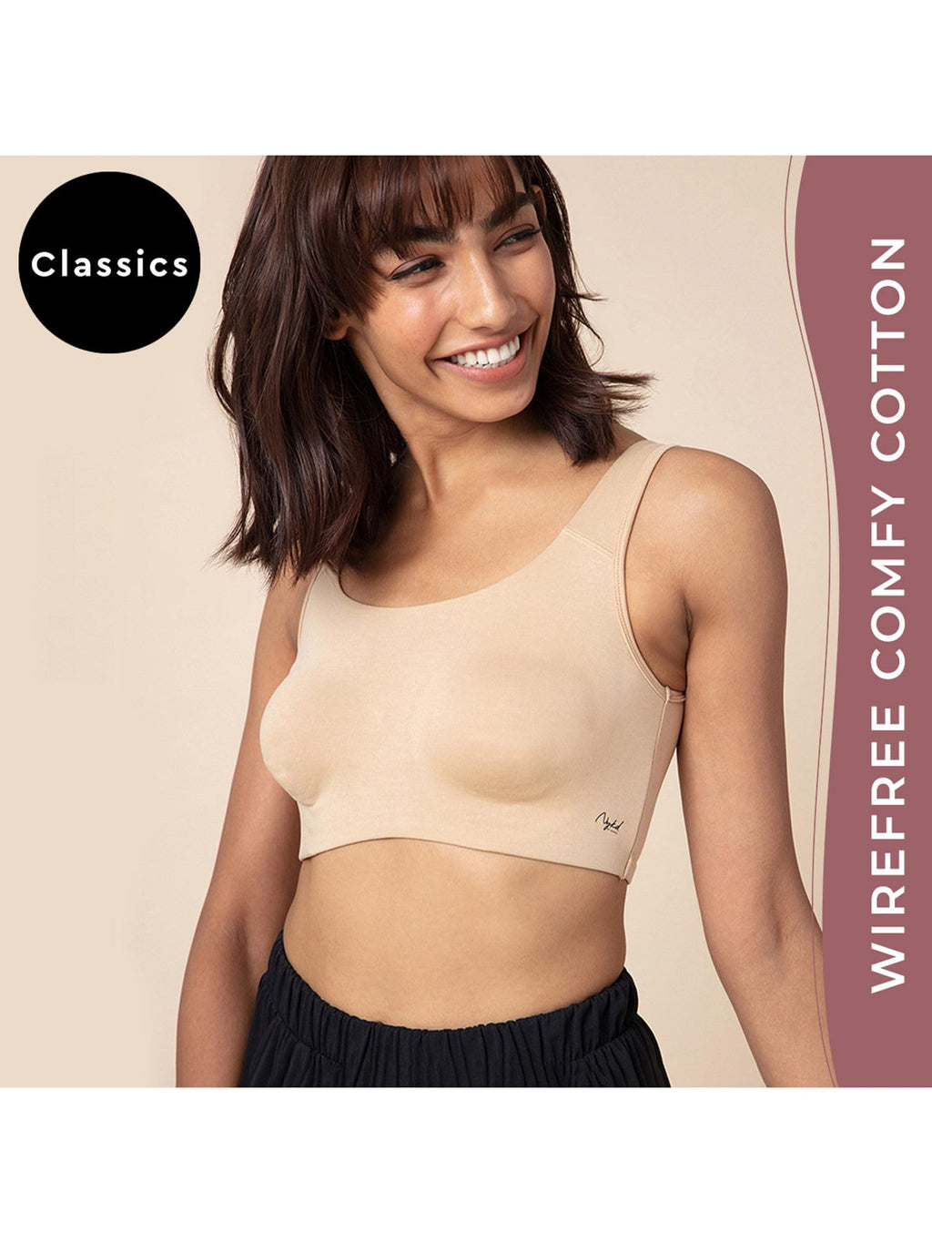 NYKD Soft Cup Easy Peasy Slip On Everyday Bra for Women, Wireless, Full Coverage, Support Shaper, Non Padded Sports Bra- NYB113,