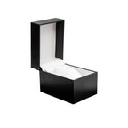 Black Watch Gift Box with Pillow - single watch case PU leatherette Wristwatch Display Case Organizer foe men and women for gift