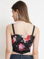 POPWINGS Casual Crop Top for Women || V-Neck Women Crop Tops for Summer || Stylish Western Sleeveless Crop Tops Multicolour