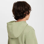 Nike Sportswear Club Fleece Pullover Hoodie (Little Big Kid), Oil Green/White