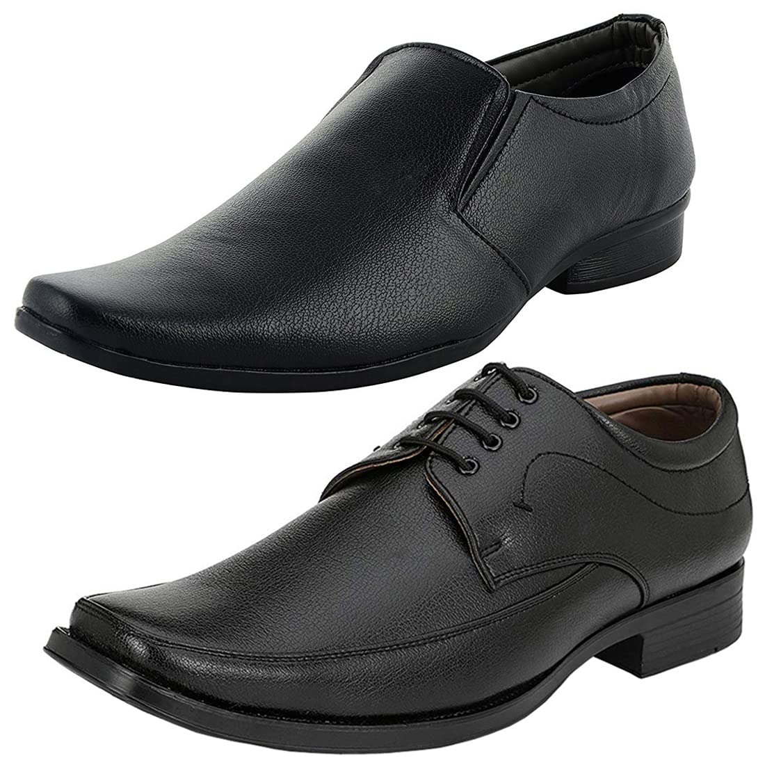 Vitoria Combo Pack of 2 Formal Shoes,Perfect Mens and BoysOffice Shoes/Suit Shoes/Dress Shoes/Party Shoes Multicolor 9