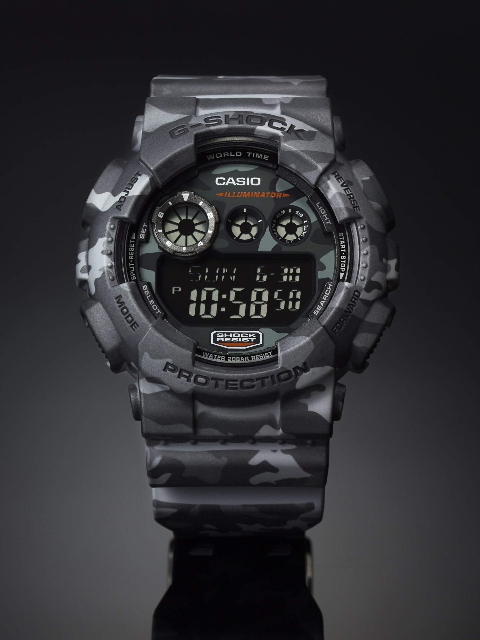 Casio G Shock Men's GD-120CM-8CR G-Shock Digital Display Quartz Grey Watch