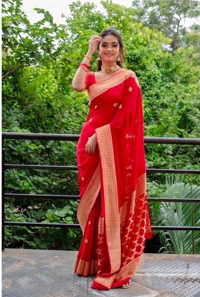 Flosive Ayn WomenS Present Banarasi Soft Lichi Silk Saree Beautiful Jacquard Rich Pallu Design Work Zari Woven Kanjivaram Silk